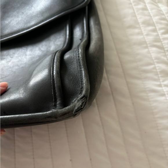 Vintage Coach Black Leather Messenger Brief - Picture 10 of 10